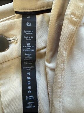 lululemon athletica Men's Beige Khaki Chinos